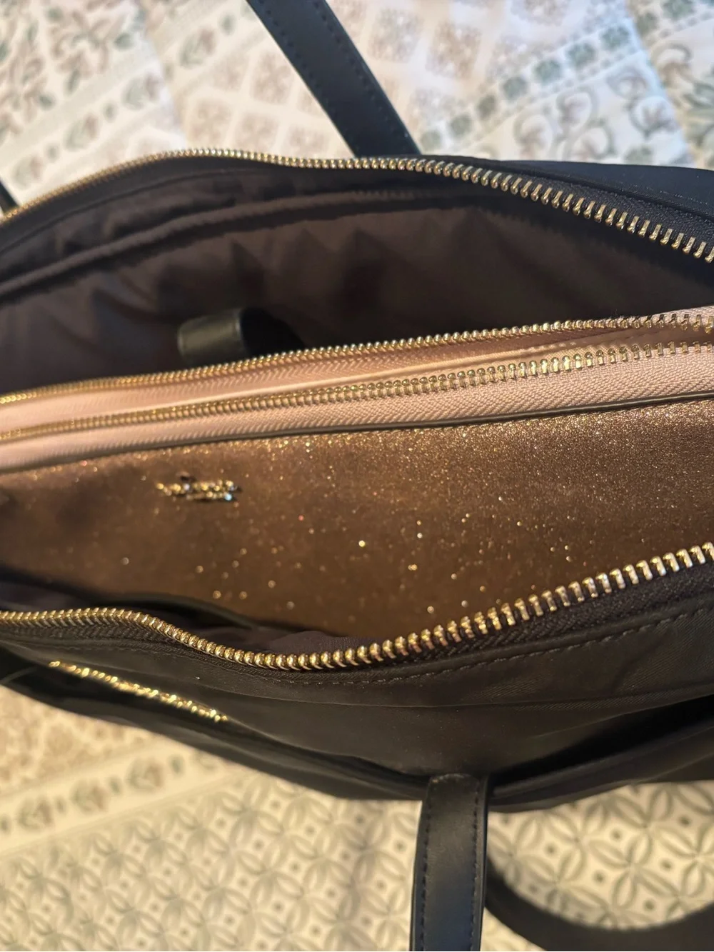 kate spade Black Nylon Laptop Briefcase with Top Handles